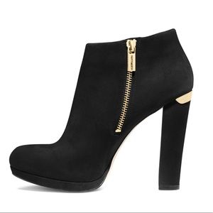 Michael Kors Black Suede Haven Ankle Boots